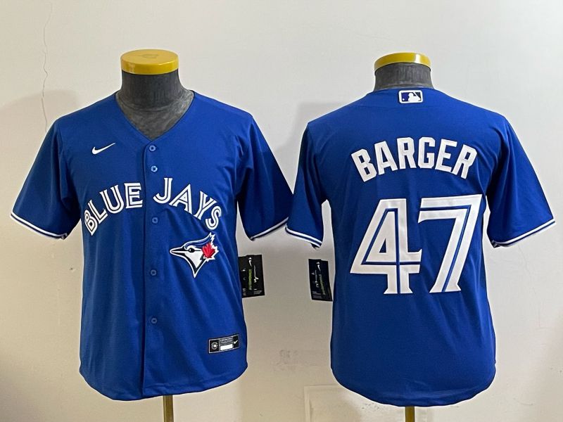 Youth 2025 Toronto Blue Jays #47 Barger blue Game Nike MLB Jersey style 001->youth mlb jersey->Youth Jersey
